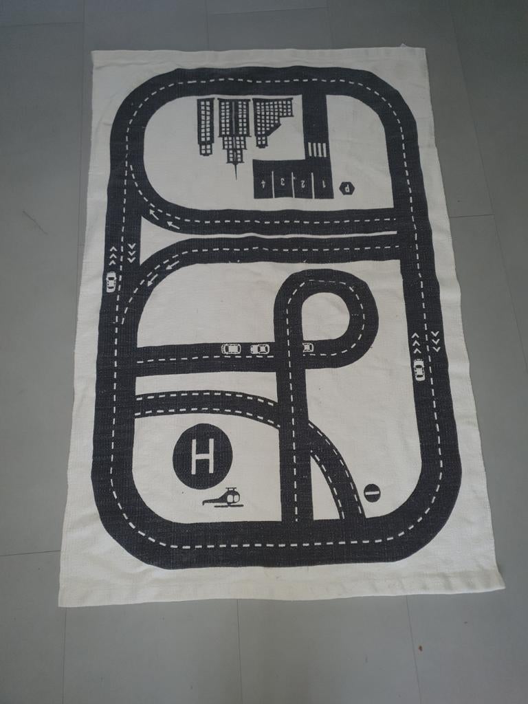 HM Autokleed Zwart Wit - Speelkleed met wegenpatroon, Ophalen of Verzenden, Gebruikt