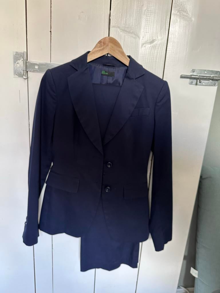 Net pak van Benetton maat 40, Maat 38/40 (M), Kostuum of Pak, Blauw, Ophalen of Verzenden