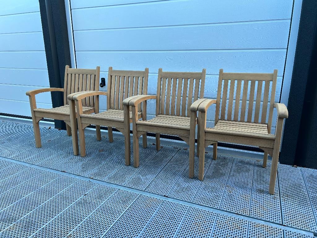 4 Teak & Garden tuinstoelen in topconditie, Ophalen, Joost.buur@ziggo.nl, Teak & Garden, Teakhout