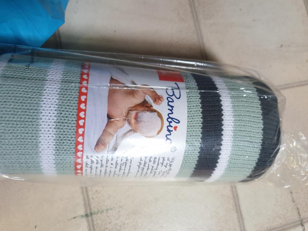 Nieuwe Bambino gebreide deken - 80x110 cm, 100% katoen, Ophalen