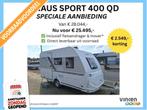 Knaus Sport 400 QD INCL MOVER EN FIETSDRAGER, Bedrijf, Treinzit, Tot en met 3, 4 tot 5 meter