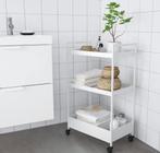 NISSAFORS Trolley, white, 50.5x30x83 cm, Ophalen, Zo goed als nieuw