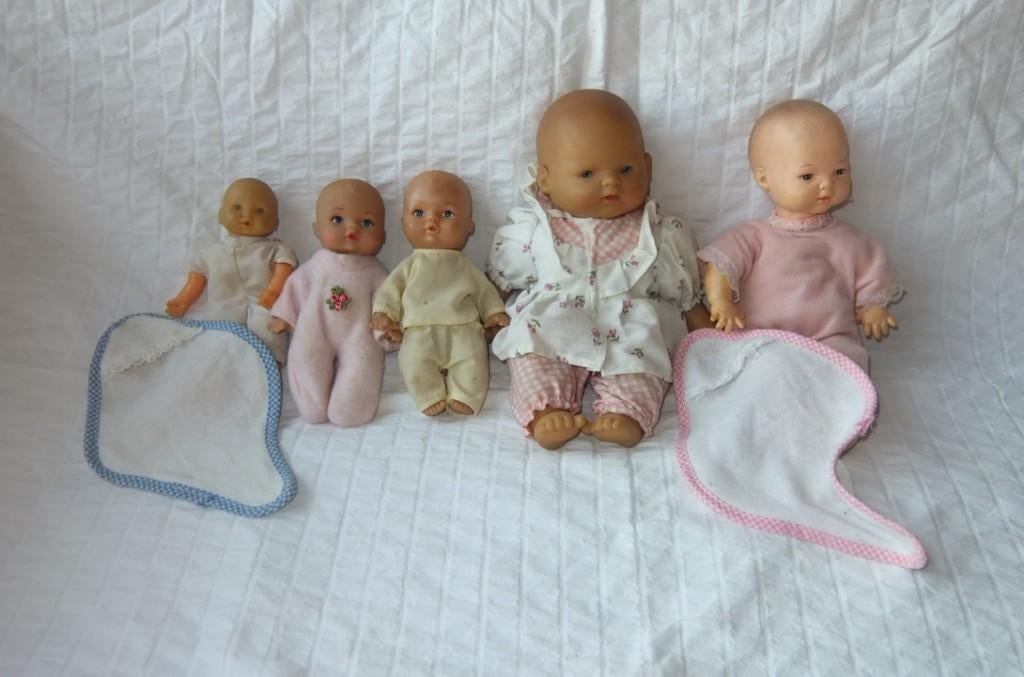 5 Vintage poppen jaren 80, Ophalen of Verzenden, Gebruikt, Pop