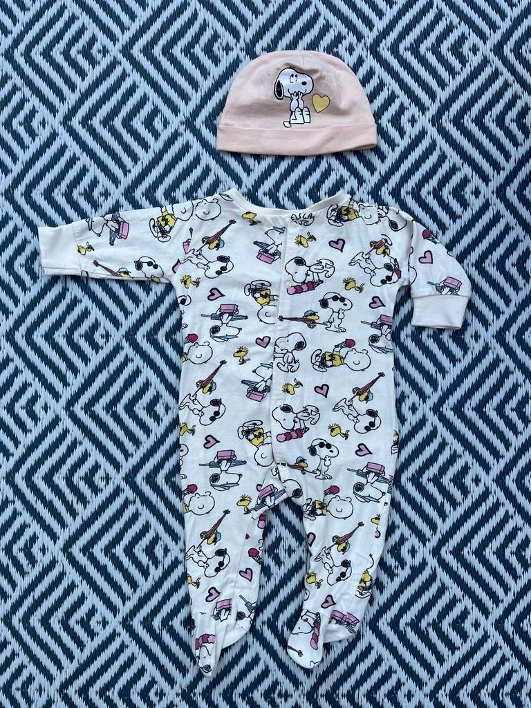 Snoopy boxpakje met mutsje maat 62, Kinderen en Baby's, Ophalen of Verzenden, Zo goed als nieuw, Jongetje of Meisje, Pakje