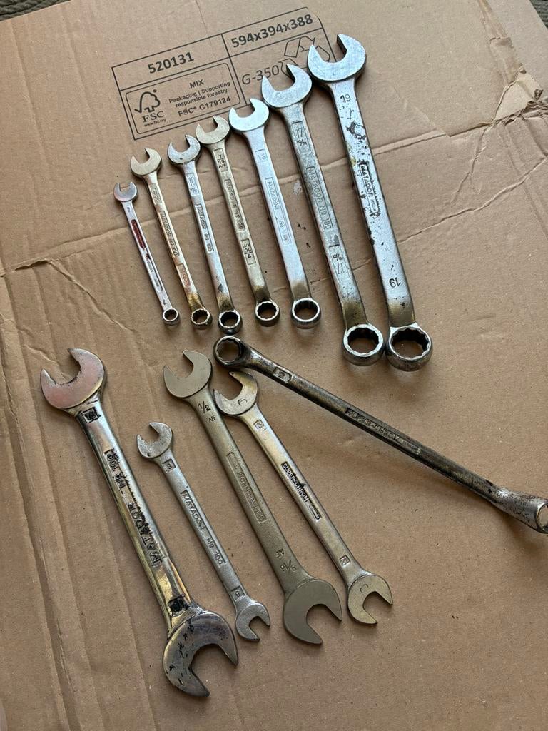 12 stuks Matador gereedschap steeksleutel en ringsleutel, Ophalen of Verzenden