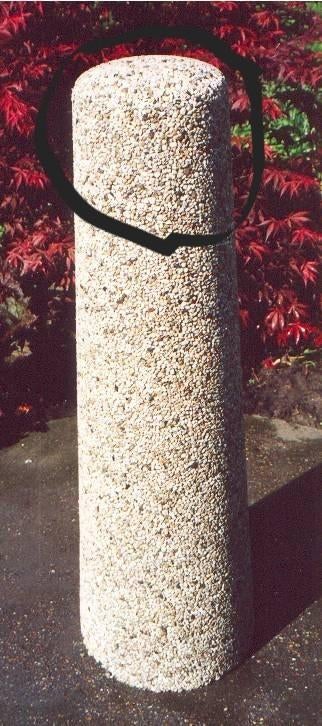 Betonpaal bovenkant ca. 30 cm, Ophalen of Verzenden, Gebruikt, Minder dan 180 cm, Palen