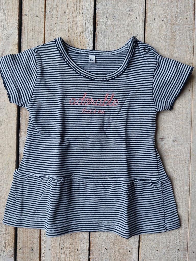 Zeeman gestreept shirtje maat 62, Kinderen en Baby's, Babykleding | Maat 62, Zeeman, Zo goed als nieuw, Shirtje of Longsleeve