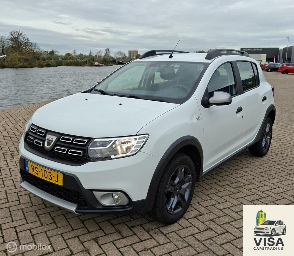 Dacia Sandero Stepway Automaat | 2018 | 120dkm, Auto's, Stof, Wit, Origineel Nederlands, Bedrijf