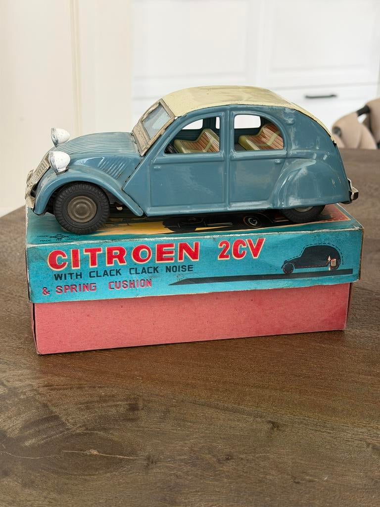 Citroën 2CV DAIYA Japan met doos., Antiek en Kunst, Ophalen of Verzenden