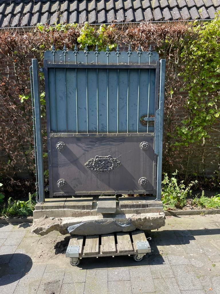 Tuinpoort, Tuin en Terras, Ophalen, Gebruikt, 100 tot 150 cm, Draaipoort