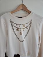 Nikkie top/trui met gouden ketting details, Maat 38/40 (M), Wit, Nieuw, Ophalen of Verzenden