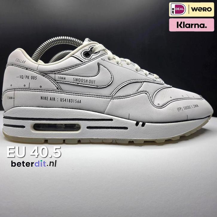 Nike Air Max 1 'Tinker Schematic'
Maat: 40.5, Kleding | Heren, Schoenen, Zo goed als nieuw, Sneakers of Gympen, Wit, Ophalen of Verzenden