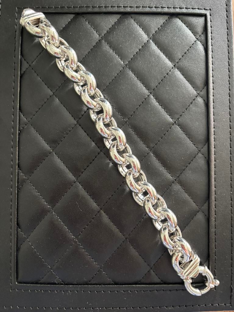 IN PRIJS VERLAAGD!Zilveren (925) Jasseron armband, Verzenden, Zo goed als nieuw, Zilver