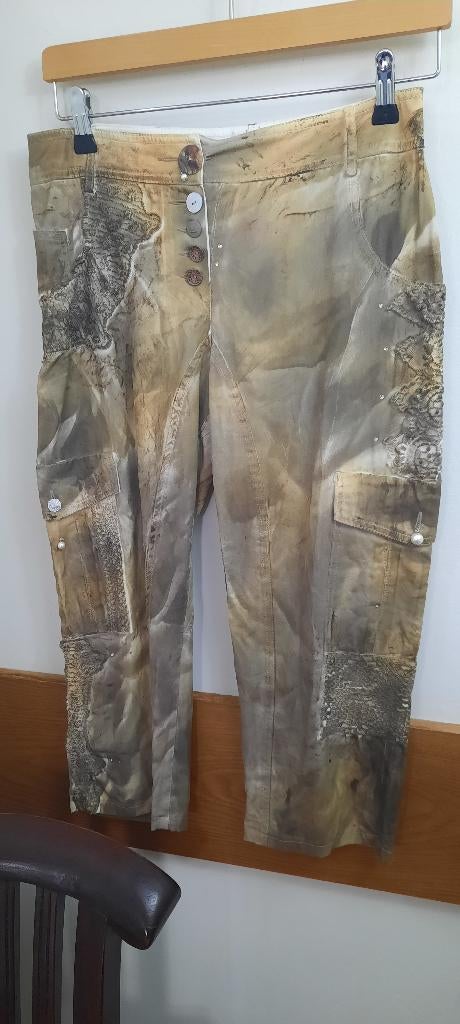 driekwart capri broek, merk Elisa Cavaletti, maat 36, Oranje, Ophalen of Verzenden, Zo goed als nieuw, Maat 36 (S)