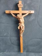 Houten Kruis Jezus 45 cm vintage kruisbeeld, Antiek en Kunst, Ophalen of Verzenden
