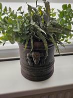 Brynxz ronde pot, Tuin en Terras, Bloempotten, Ophalen, Zo goed als nieuw, Rond, Aardewerk