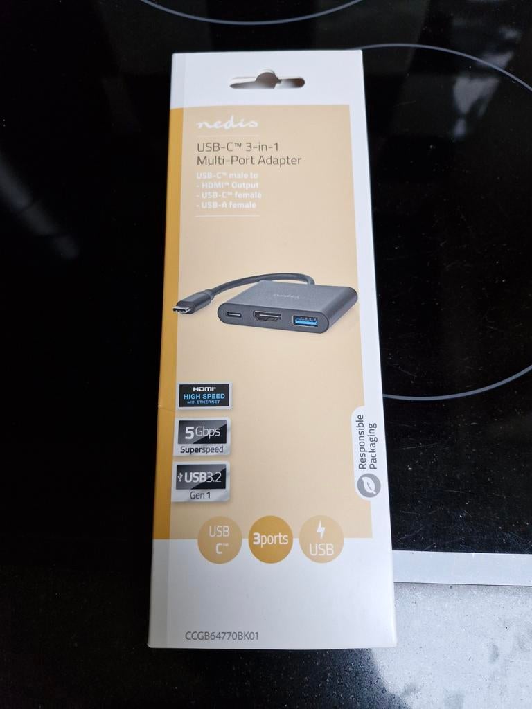 Nedis USB-C 3-in-1 Multi-Poort Adapter HDMI USB 3.2, Ophalen of Verzenden