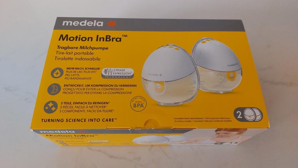 Medela Motion Inbra kolf - nauwelijks gebruikt, met garantie, Kinderen en Baby's, Babyvoeding en Toebehoren, Ophalen, Nieuw, Borstkolf