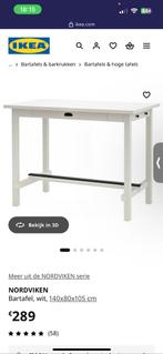 Ikea Nordviken bartafel met 4 barkrukken en kussens, Ophalen of Verzenden, Zo goed als nieuw