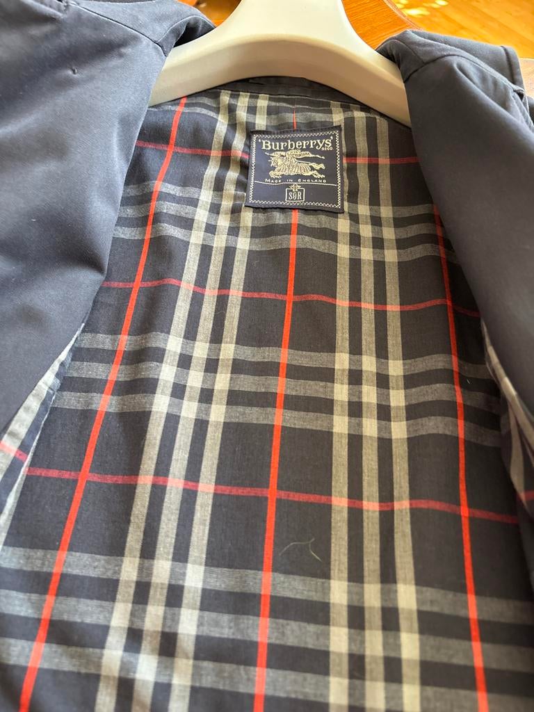 Burberry  heren jas op maat gemaakt, Ophalen of Verzenden, Zo goed als nieuw, Overige maten, Blauw