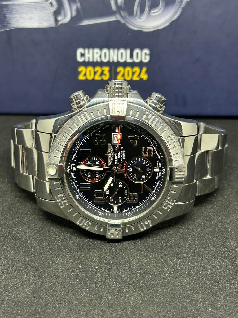 Breitling Super Avenger 2 48mm Fullset Nieuwstaat, Sieraden, Tassen en Uiterlijk, Horloges | Heren, Ophalen, Staal, Staal, Breitling