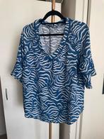 M&S Mode Blouse Maat 40 Blauw Wit Print, Ophalen of Verzenden, Zo goed als nieuw, Maat 38/40 (M), Blauw