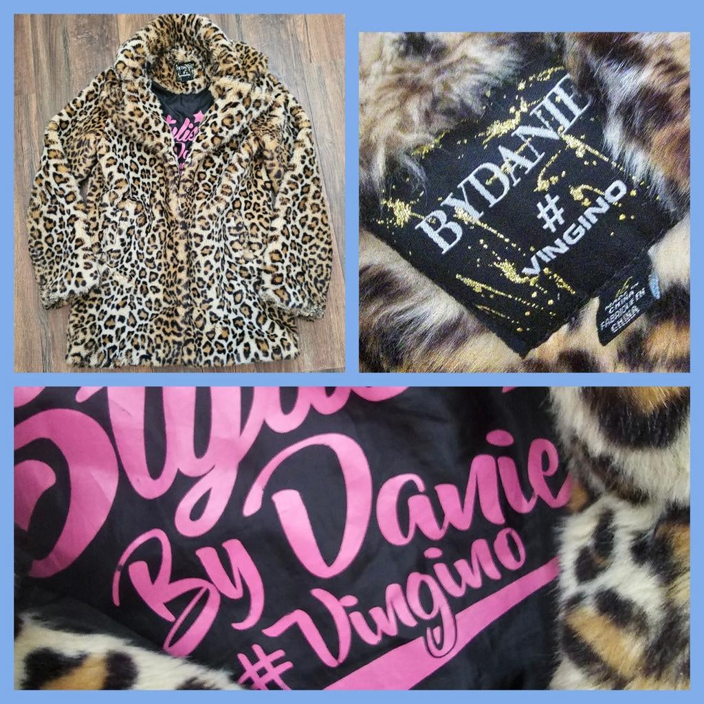 By Danie Vingino prachtige teddy panter jas mt 16 izgst, Ophalen of Verzenden, Zo goed als nieuw