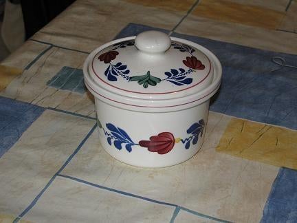 Boerenbont boterpot Bona Boerenbond, Huis en Inrichting, Keuken | Servies, Gebruikt, Ophalen of Verzenden, Schaal of Schalen, Aardewerk