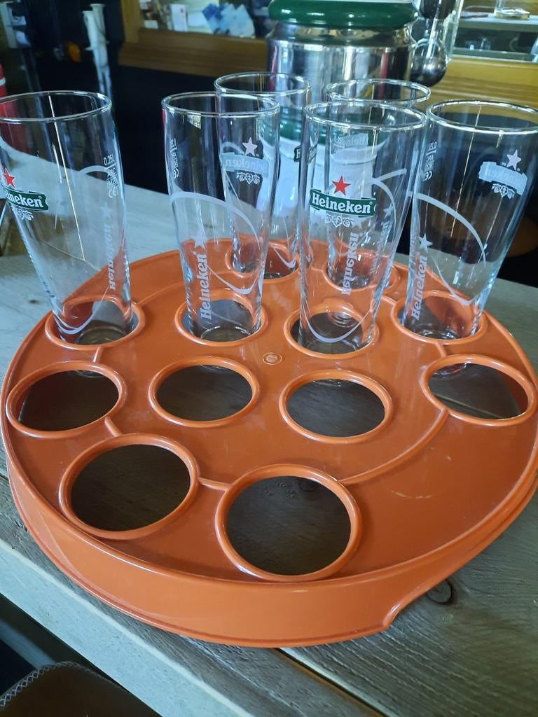 6 Heineken bier glazen, Ophalen, Nieuw, Glas of Glazen, Heineken