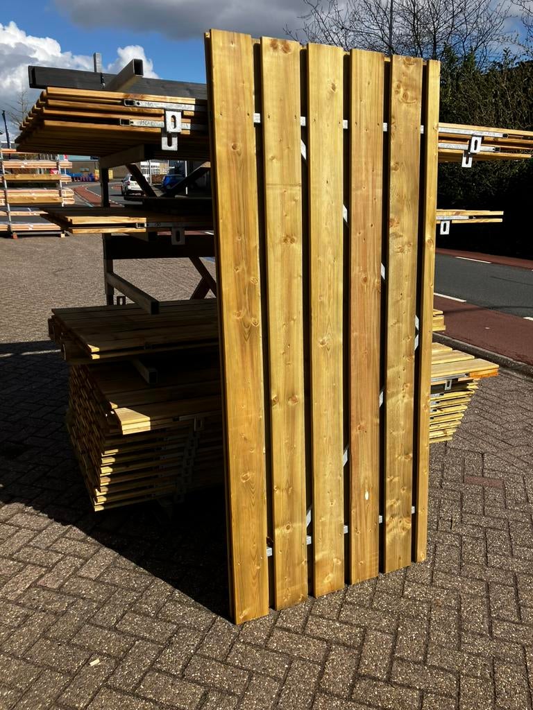 Schutting poort 100x195 incl hang en sluit, Tuin en Terras, Tuinpoorten, Zo goed als nieuw, Draaipoort, Hout, 150 tot 200 cm, 200 cm of meer