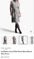 TED BAKER ribgebreide midi trui-jurk maat L, Maat 42/44 (L), Nieuw, Ophalen of Verzenden, Grijs