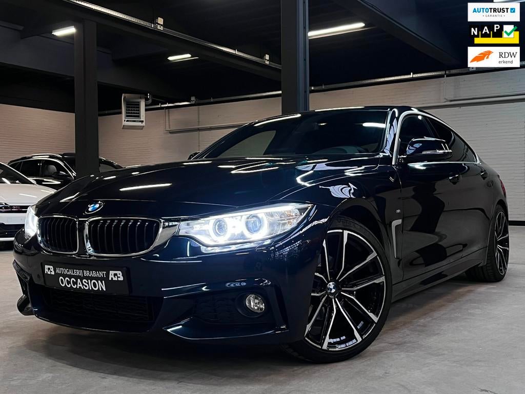 BMW 4-serie Gran Coupé 418i M Sport AngelEyes/Automaat/Lede, Automaat, Gebruikt, Euro 6, Leder en Stof