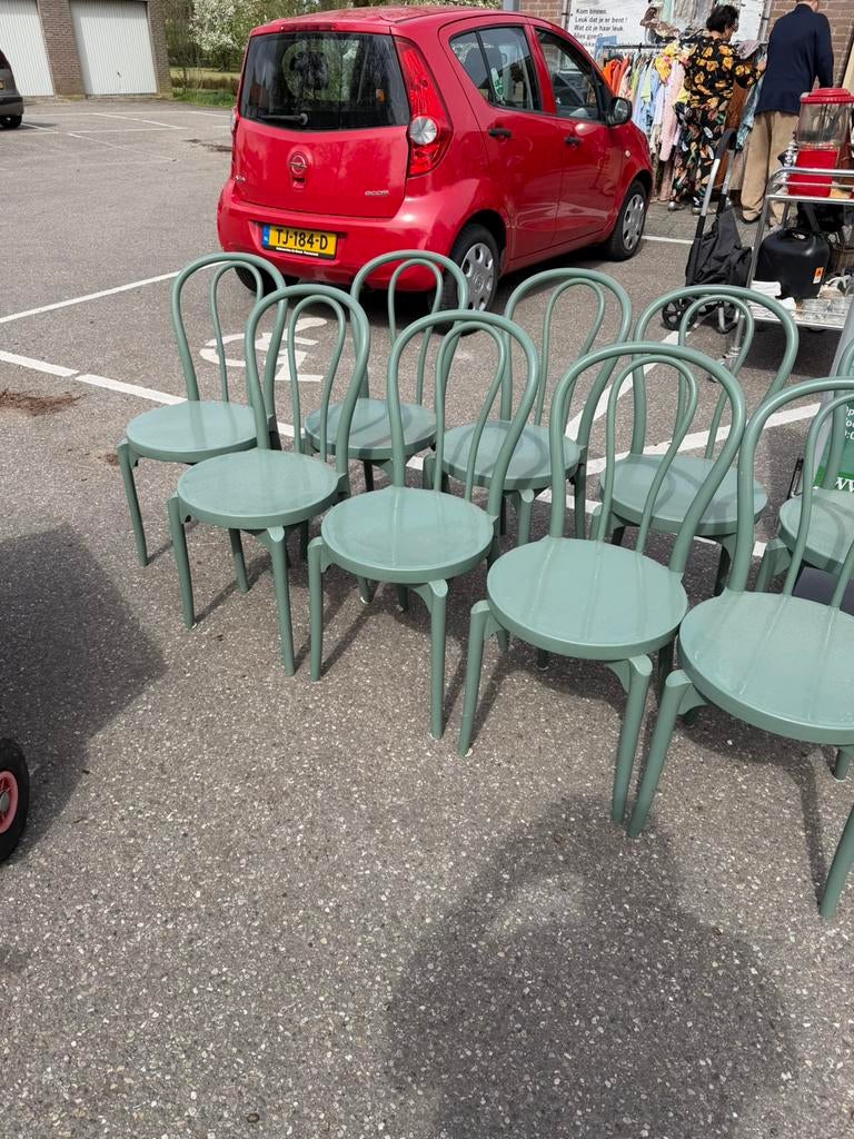Nog 6 stuks kunststof tuinstoelen allibert, Ophalen, Kunststof, Gebruikt, Alliebert