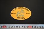 sticker Enschede Klötterboksen Kapel   053 - 321976, Ophalen, Zo goed als nieuw, Sticker