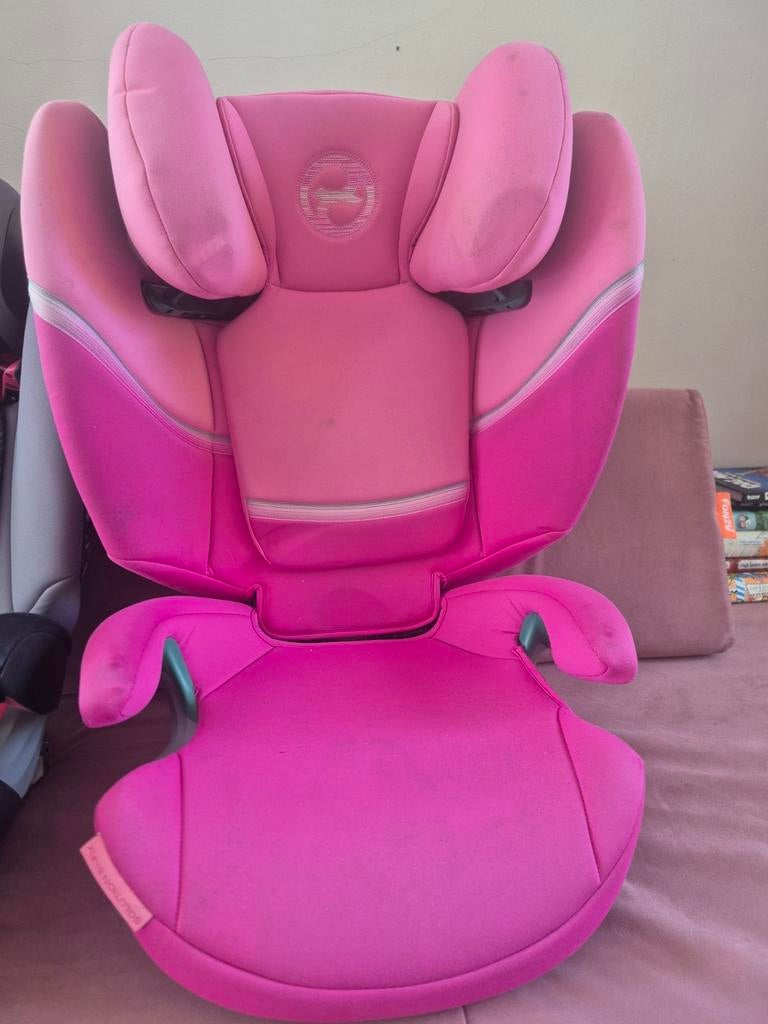 Cybex Solution Si-Fix autostoel roze - met vlekken, Kinderen en Baby's, Autostoeltjes, Overige merken, Gebruikt, 15 t/m 36 kg
