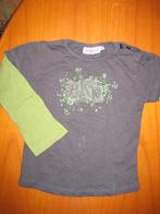 Bruin/groen shirt, 80, Bakkaboe, Kinderen en Baby's, Babykleding | Maat 80, Ophalen of Verzenden, Zo goed als nieuw, Meisje, Shirtje of Longsleeve