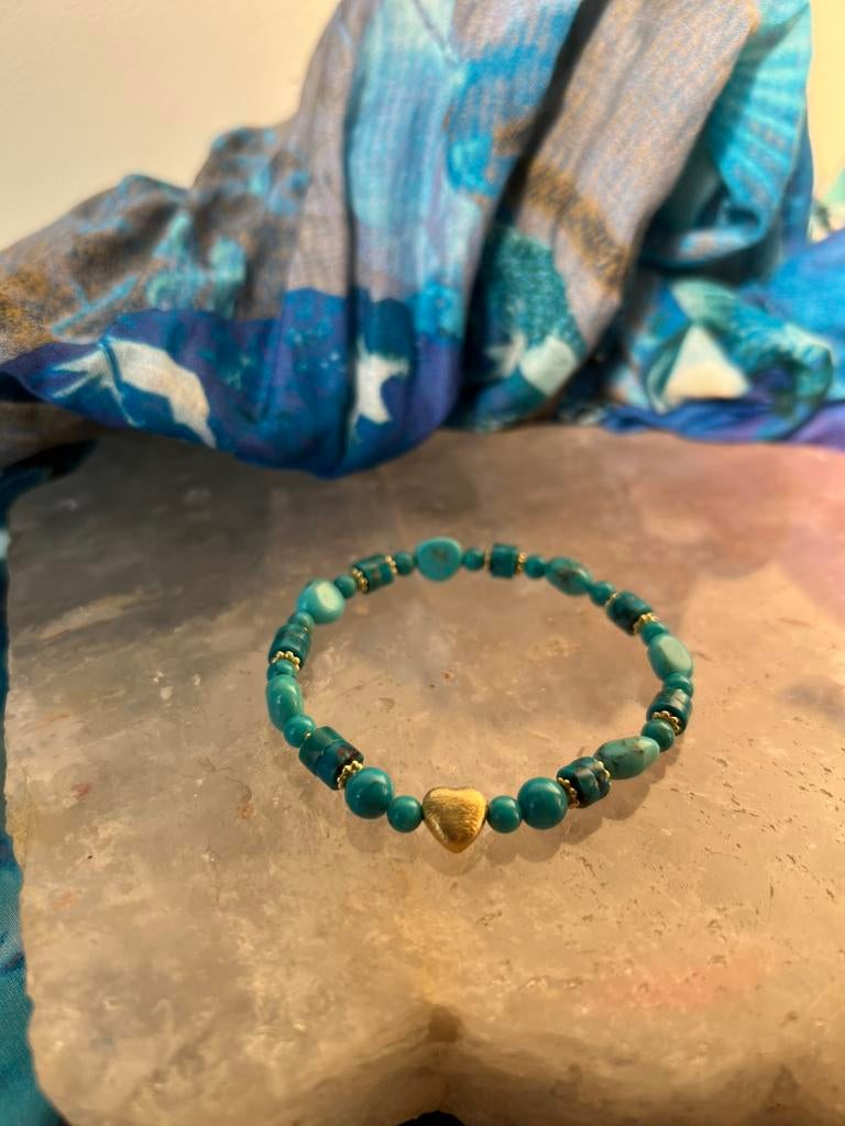 Turkoois turquoise sleeping beauty Arizona uniek zeldzaam, Met bedels of kralen, Blauw, Nieuw, Ophalen of Verzenden