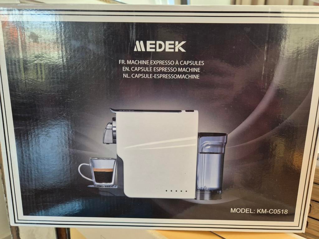 Medek koffiezetapparaat voor Nespresso cups wit, Witgoed en Apparatuur, Koffiezetapparaten, Ophalen, Koffiemachine, Zo goed als nieuw