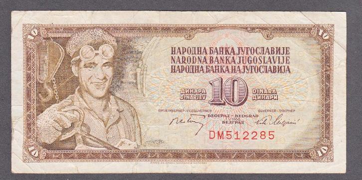 Joegoslavië - lot  10, 50 en 20.000 Dinar 1968-1987, Postzegels en Munten, Bankbiljetten | Europa | Niet-Eurobiljetten, Setje