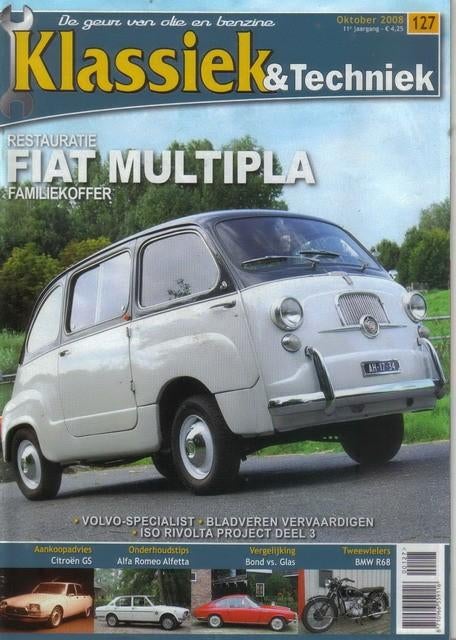 Klassiek & Techniek 127 2008: Fiat 600 Multipla - Citroen GS, Ophalen of Verzenden, Gelezen, Algemeen