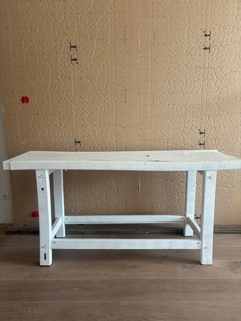 Oude werktafel / werkbank sidetable - Stevig en functioneel, Ophalen
