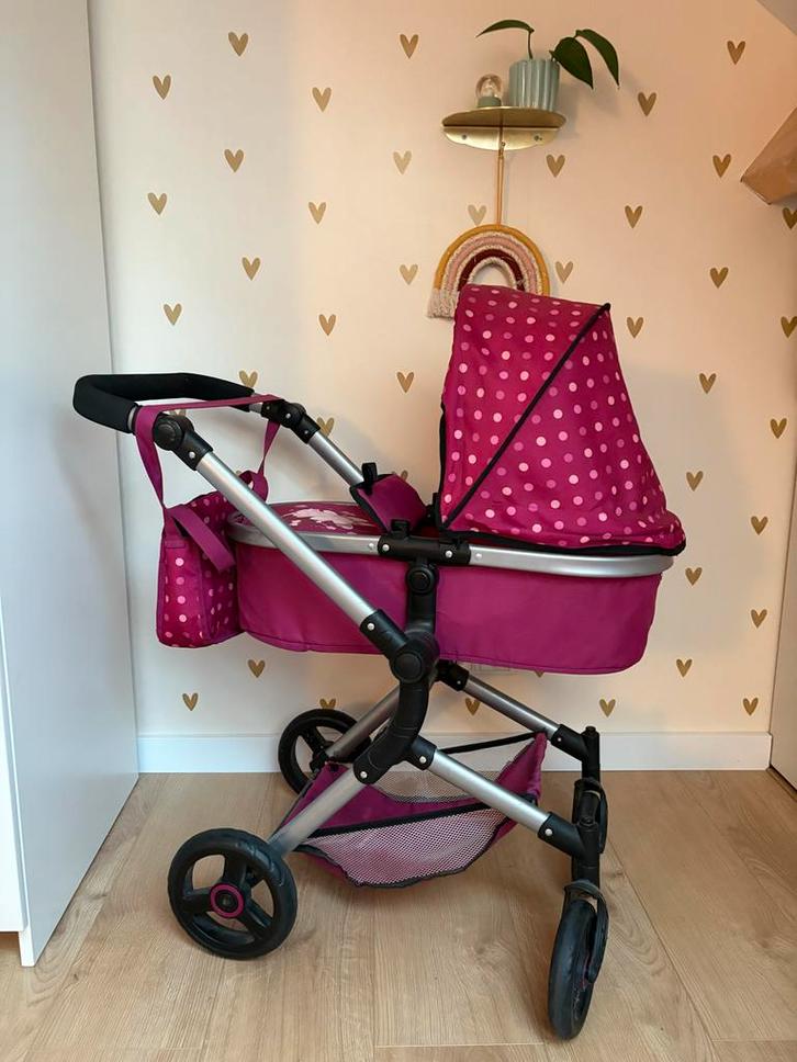 Poppenwagen en speelgoed winkelwagentje, Kinderen en Baby's, Speelgoed | Overig, Gebruikt, Meisje, Ophalen of Verzenden