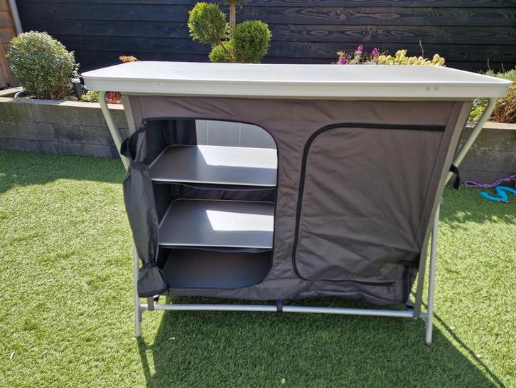 Obelink campingkast met 6 planken, inklapbaar en hoes, Caravans en Kamperen, Kampeeraccessoires, Zo goed als nieuw, Ophalen