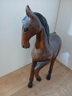 Massief Spaans houten paard - Decoratief beeld, Ophalen of Verzenden, Gebruikt, Dier