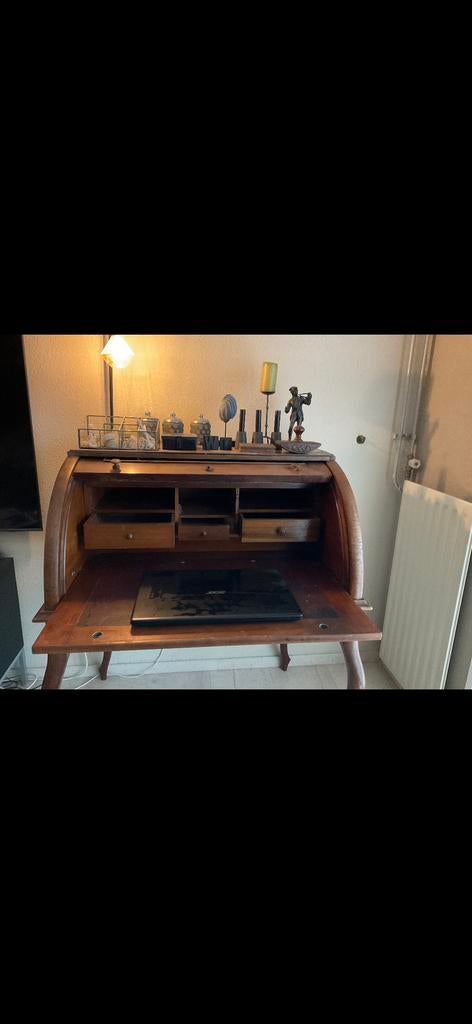 Biedemeier Hollands antieke secretaire  4 antThonet stoelen, Antiek en Kunst, Ophalen