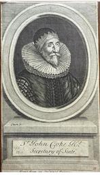 Gravure Sir John Coke – Staatssecretaris, 17e/18e eeuw, Ophalen of Verzenden