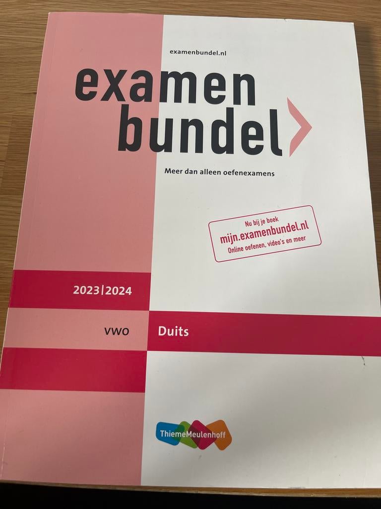 Examenbundel VWO Duits 2023/2024 + online oefenmateriaal, Ophalen of Verzenden, Nieuw, VWO, Duits
