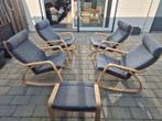 4x ikea schommelstoel en voetenbankje, Tuin en Terras, Tuinsets en Loungesets, Ophalen, 2 zitplaatsen