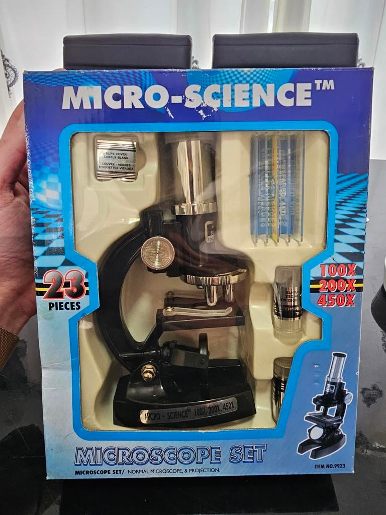 Micro-Science microscoop set 23 stuks, Audio, Tv en Foto, Optische apparatuur | Microscopen, Ophalen of Verzenden, Minder dan 400x