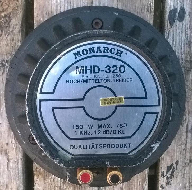 Tweeter 150 Watt Monacor MHD-320, Audio, Tv en Foto, Luidsprekers, Gebruikt, Overige typen, 60 tot 120 watt, Overige merken, Ophalen of Verzenden